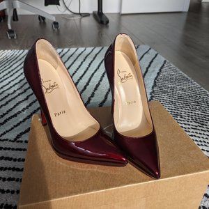 Christian Louboutin Pigalle Plato 120mm Burgundy Pumps